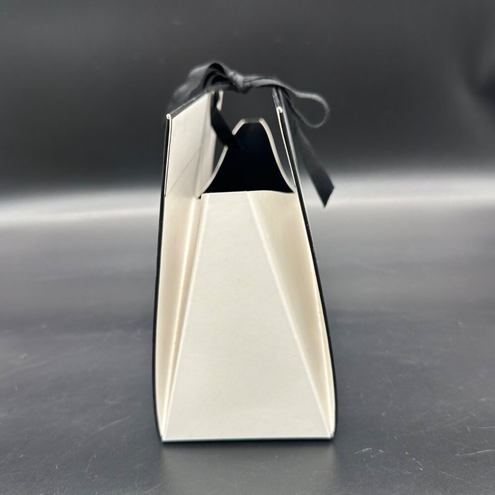 Chanel Small Luxury Gift Bag Clutch Style Bag Black Ribbon White Display - Picture 5 of 12